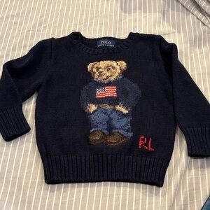 Polo Bear Navy Sweater 2T